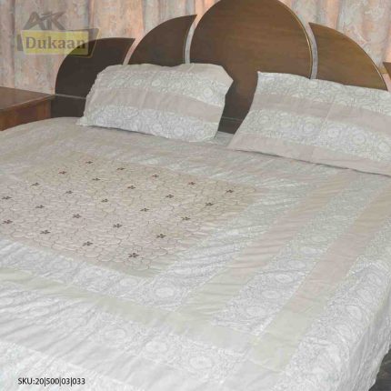 3 Piece Grey Bedsheet with White Patch