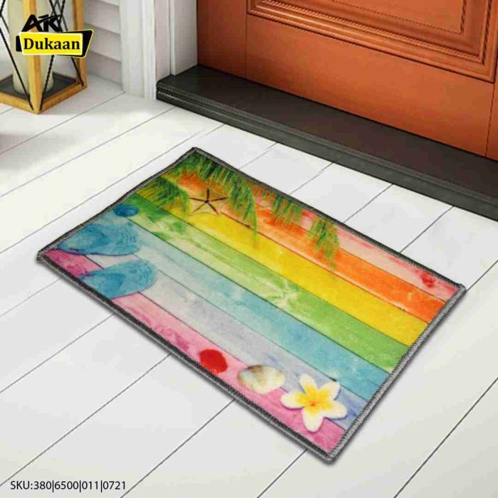 Door Mat With Rainbow Colors
