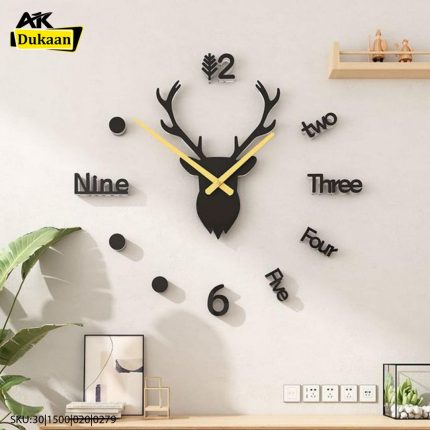 Reindeer Digit wall Clock