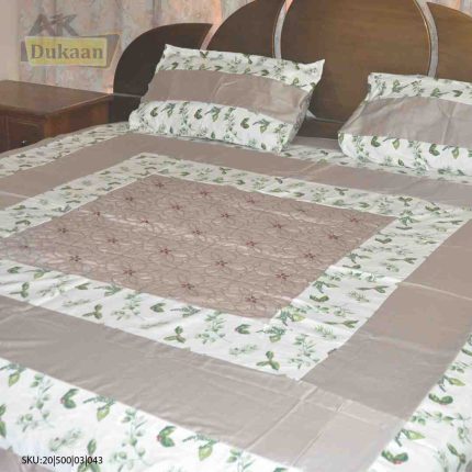 3 Piece Embroidery Bedsheet